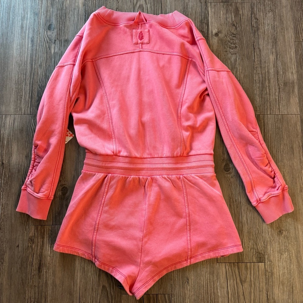 NWT Free People Movement Intercept Romper Tulip Pink Size XL - Picture 5 of 8